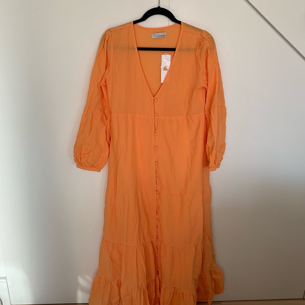 Urban Outfitters long boho orange dress